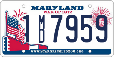 MD license plate 1MD7959