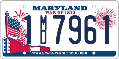 MD license plate 1MD7961