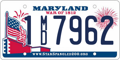 MD license plate 1MD7962