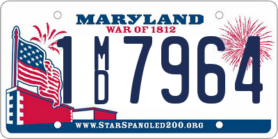 MD license plate 1MD7964