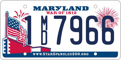 MD license plate 1MD7966