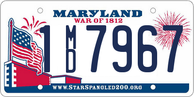 MD license plate 1MD7967