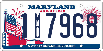 MD license plate 1MD7968