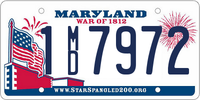 MD license plate 1MD7972