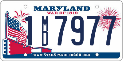 MD license plate 1MD7977