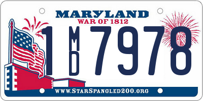 MD license plate 1MD7978