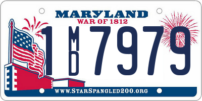 MD license plate 1MD7979