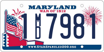 MD license plate 1MD7981