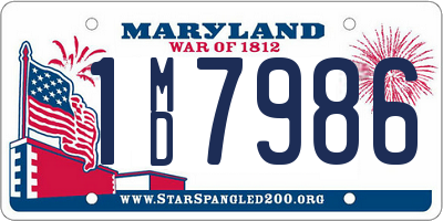 MD license plate 1MD7986