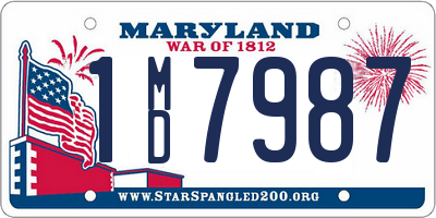 MD license plate 1MD7987