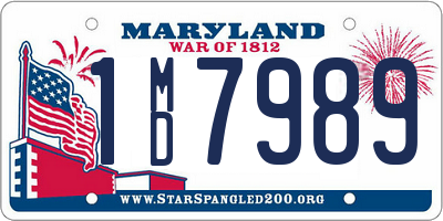 MD license plate 1MD7989