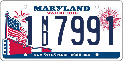 MD license plate 1MD7991