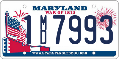 MD license plate 1MD7993