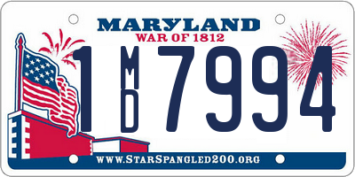 MD license plate 1MD7994