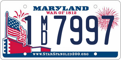 MD license plate 1MD7997