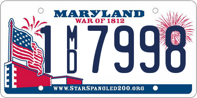 MD license plate 1MD7998