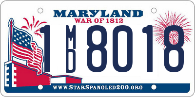 MD license plate 1MD8018