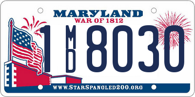 MD license plate 1MD8030