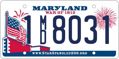 MD license plate 1MD8031