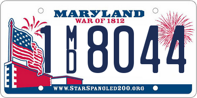 MD license plate 1MD8044