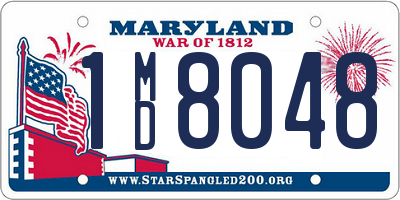 MD license plate 1MD8048