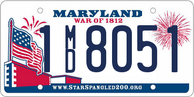 MD license plate 1MD8051