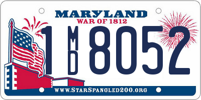 MD license plate 1MD8052