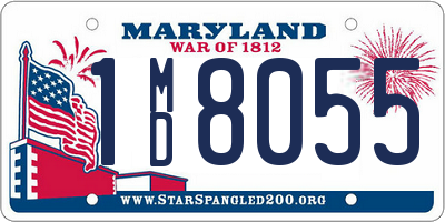 MD license plate 1MD8055