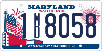 MD license plate 1MD8058