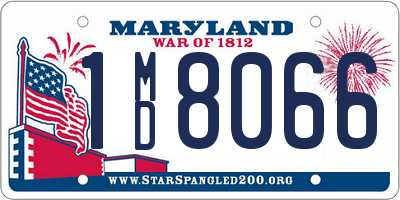 MD license plate 1MD8066