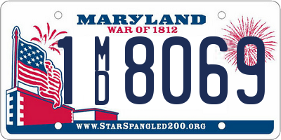 MD license plate 1MD8069