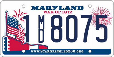 MD license plate 1MD8075