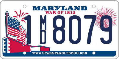 MD license plate 1MD8079