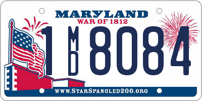 MD license plate 1MD8084