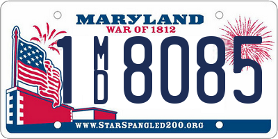 MD license plate 1MD8085