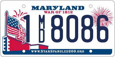 MD license plate 1MD8086