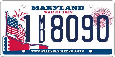 MD license plate 1MD8090