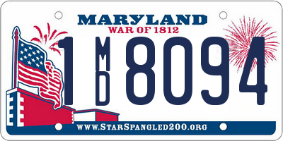 MD license plate 1MD8094