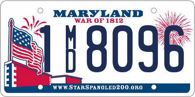 MD license plate 1MD8096