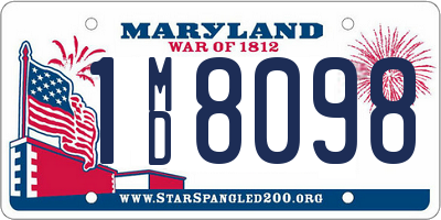 MD license plate 1MD8098