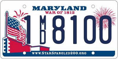 MD license plate 1MD8100