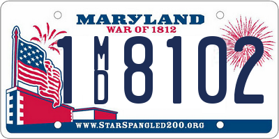 MD license plate 1MD8102