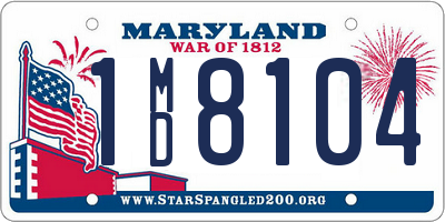 MD license plate 1MD8104