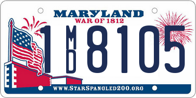 MD license plate 1MD8105