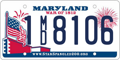 MD license plate 1MD8106