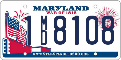 MD license plate 1MD8108