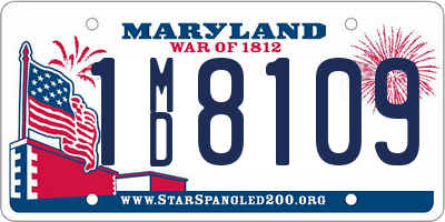 MD license plate 1MD8109