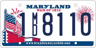 MD license plate 1MD8110