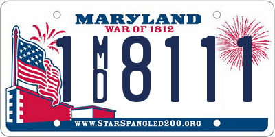 MD license plate 1MD8111