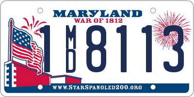 MD license plate 1MD8113